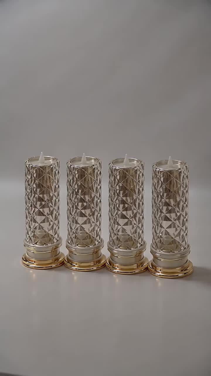 4-Pack Crystal Flameless LED Candles Set Package - Diamond Look, Realistic Flame, Battery-Operated Ambient Accent Lights for Home Decor, Table Centerpieces, Christmas Decorating, Family Events #luxurycandles #outdoordecorations #leddecor #ledlightingdecor #ceramiclamps #crystalgiftshop #candlewarmers #candleset #seasonalcandles #decorgiftscandles