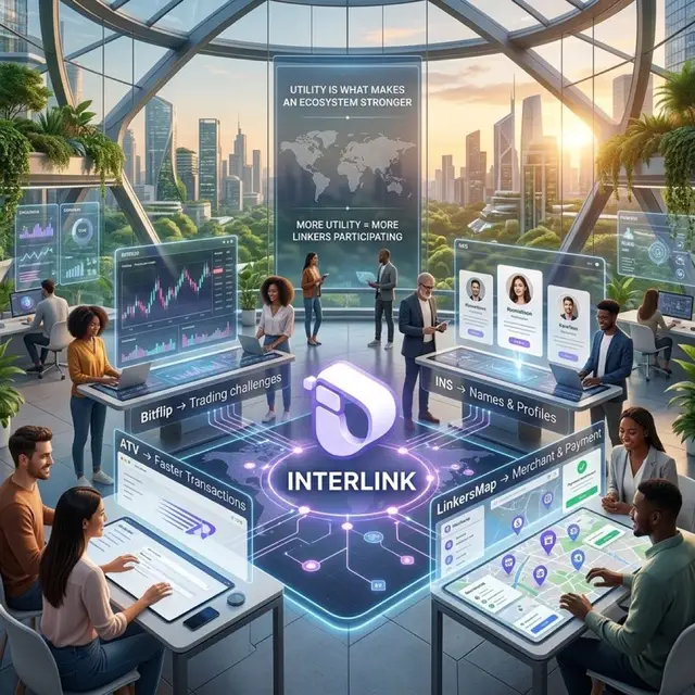 💡 UTILITY IS WHAT MAKES AN ECOSYSTEM STRONGER InterLink is developing practical experiences across its dApps: 🎯 Bitflip → Trading challenges 🪪 INS → Names & user profiles ⚡ ATV → Easier transaction submission 🛍️ LinkersMap → Merchant & payment solutions More utility means more reasons for Linkers to participate. 🌍 #Interlink #ITL #ITLG
