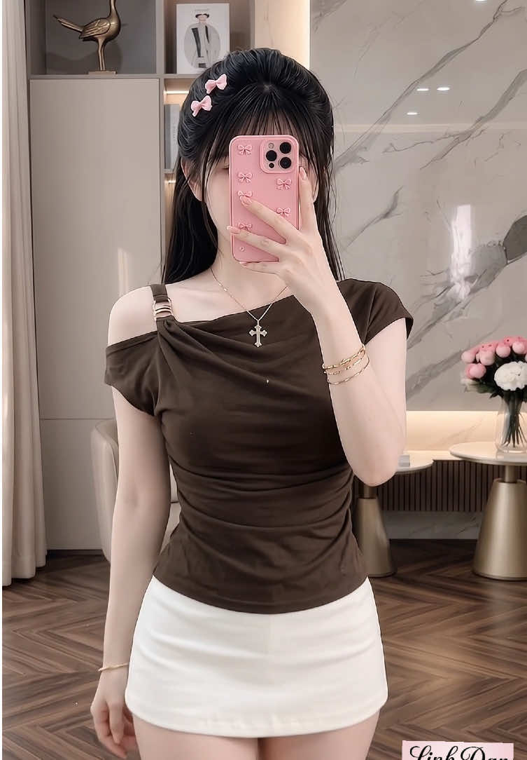 Áo gì mà xinhh iu thía #thoitrangnu #linhdan2 #xuhuong #OOTD #aolechvai 