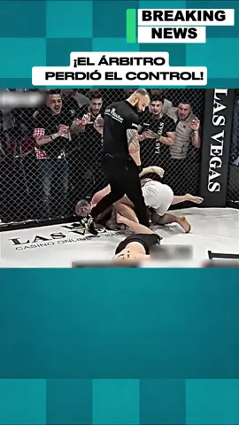 Y TERMINÓ ENTRANDO A LA PELEA 😳#MMA #UFC #Pelea #Arbitro #Combate 