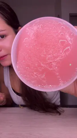 Playing with watermelon gummy slime :) 