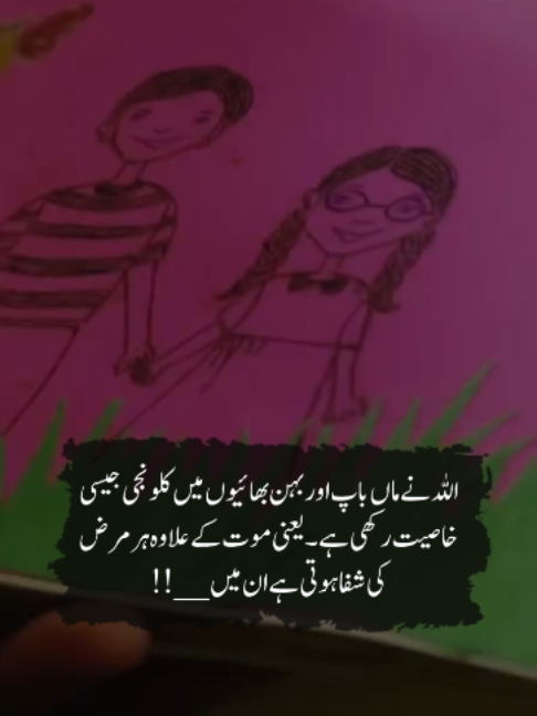 اللہ نے ماں باپ اور بہن بھائیوں میں کلونجی جیسی خاصیت رکھی ہے۔ یعنی موت کے علاوہ ہر مرض کی شفا ہوتی ہے ان میں __#whatsapp status #status #trendingvideo #trending #respect #reel