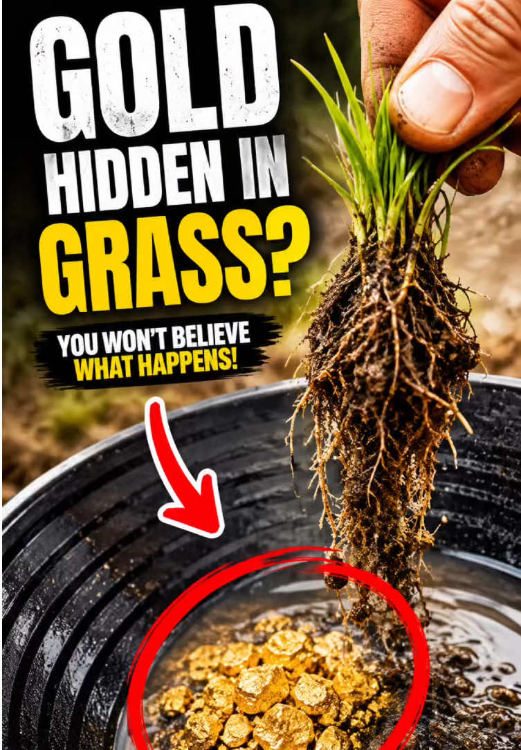 He Pulled Up a Blade of Grass… Then Found THIS in the Roots 😱 #gold #mining #viral #prospecting #goldmining 