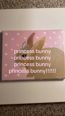 8x10 painting, dm me if interested 💗 #fypシ #bunny #kawaii #coquette #princess 