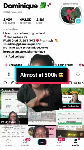 Almost at 500k so grateful but it also feels bittersweet #greenscreen #GardeningTips #VegetableGardening 