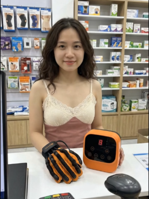 Máy tập phục hồi chức năng bàn tay, găng tay robot tập tay RBTTR2#longsansale1