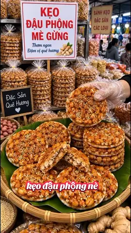kẹo đậu phộng mè gừng miếng kẹo thơm giòn ngon lắm #keodauphong #keodauphongmegung #anvat @bé xoài ăn vặt 🥰 @bé xoài ăn vặt 🥰 