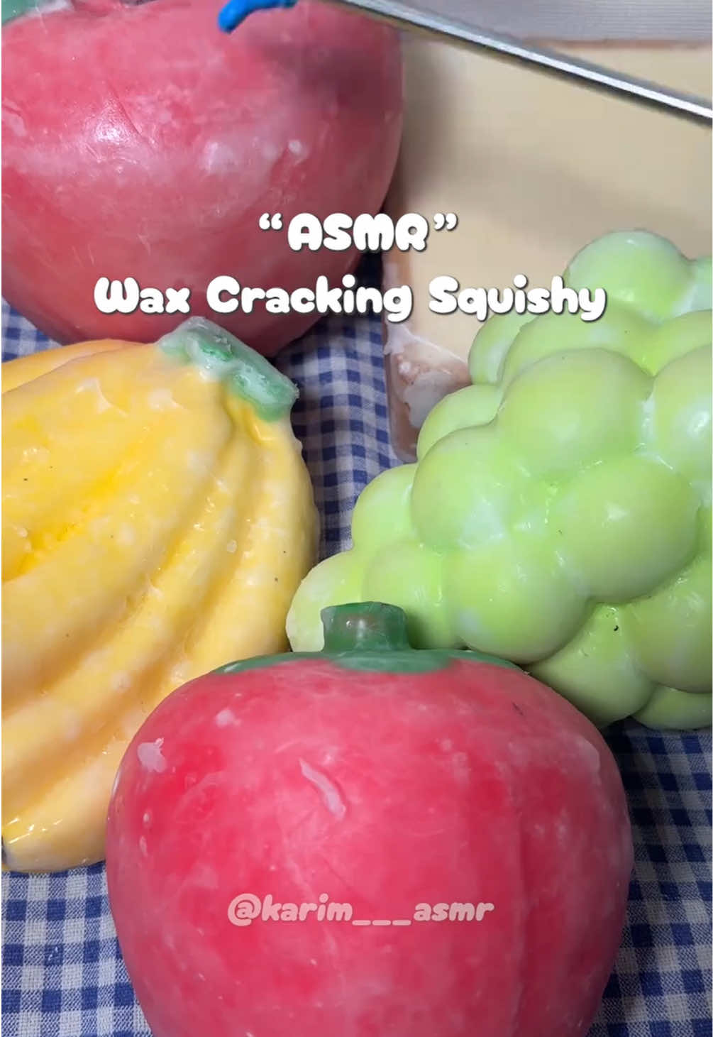 🍎🍑🍌🍇🍓✨ #waxcracking #asmr #relaxingvideos #fyp cr.karim___asmr