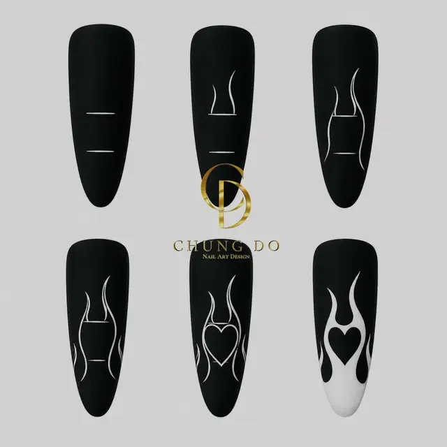💬 Comment số bạn chọn nhé! 📌 Lưu lại để dành ý tưởng cho bộ nail tiếp theo 🖤✨ #nailart #naildesign #blacknails #blackandwhitenails #nailinspo          