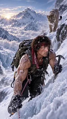 Rambo Climbs Mount Everest 😳 #rambo 