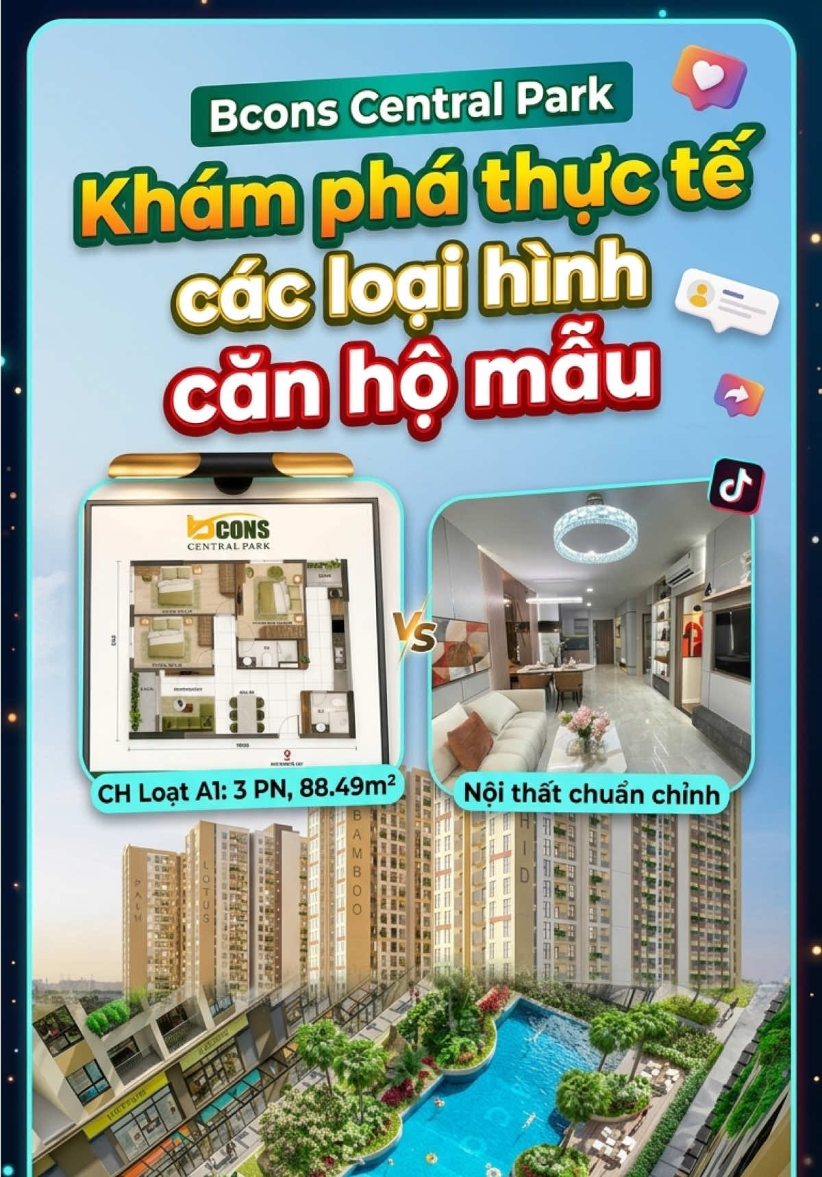 Khám phá thực tế căn hộ mẫu tại Bcons Central Park Biên Hoà  #bconscentralpark #canhobienhoa #canhodongnai #bdsdongnai #chungcubienhoa