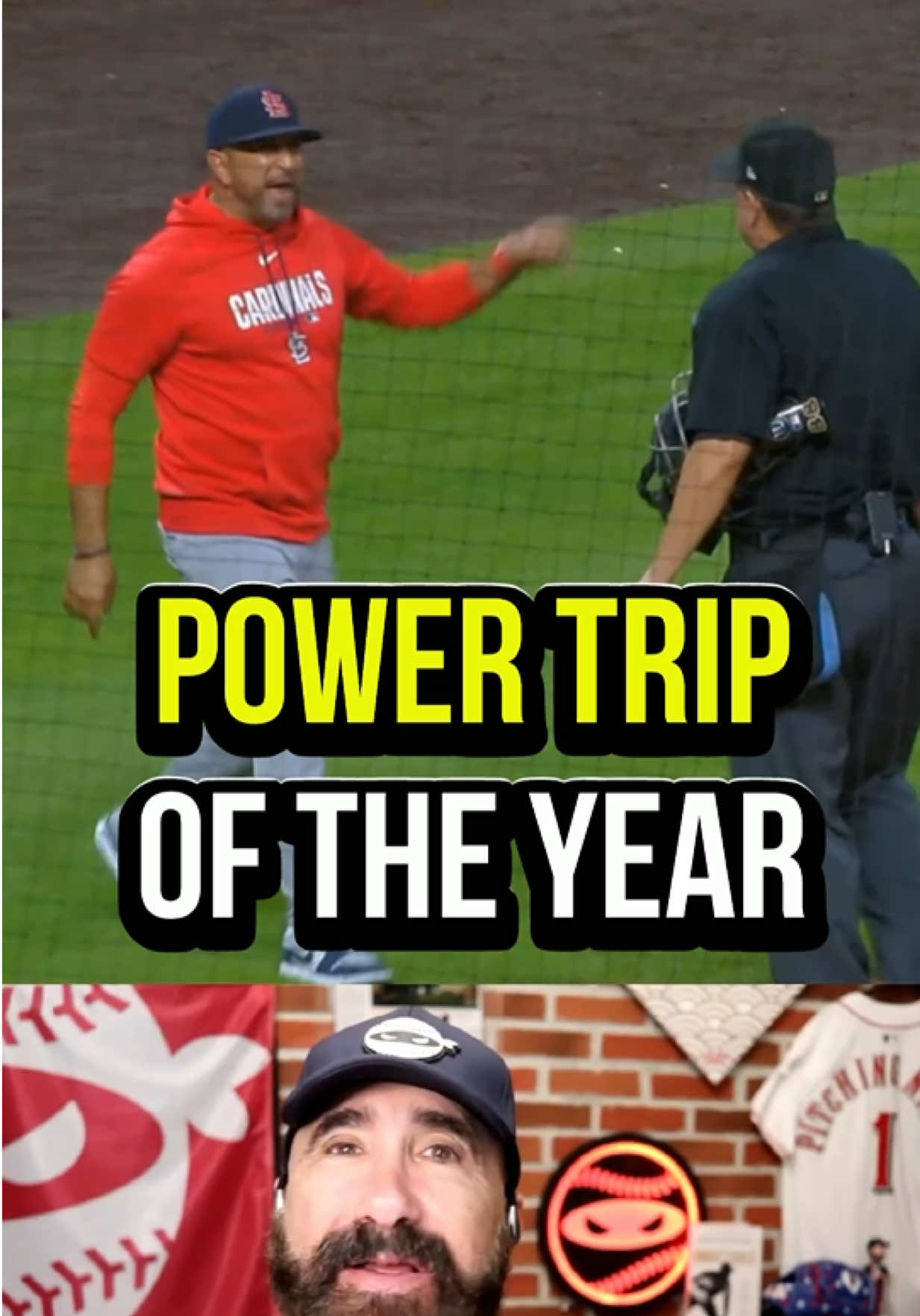 Power trip of the Year? Doug Eddings put on an ump show. 😱 #baseball #pitching #MLB #sports 