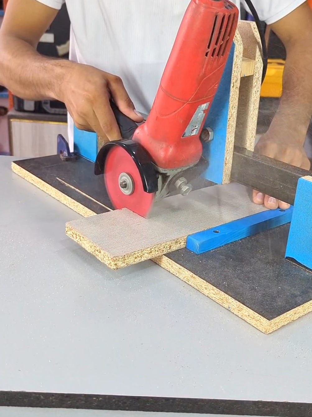 Turning Angle Grinder into a Sliding Miter Saw 🔨 #DIY #Woodworking #Tools 