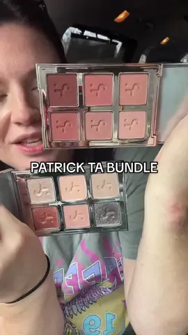 Patrick Ta eyeshadow palettes but make it a bundle 👀✨ This Patrick Ta 2 pack eyeshadow palette bundle gives you TWO palettes, and the shimmer is so easy I literally applied it with my finger in the car. If you love easy everyday eyeshadow looks with gorgeous payoff, this bundle is such a good one to grab. 🤎✨ #patrickta #patricktabeauty #patricktaeyeshadow 