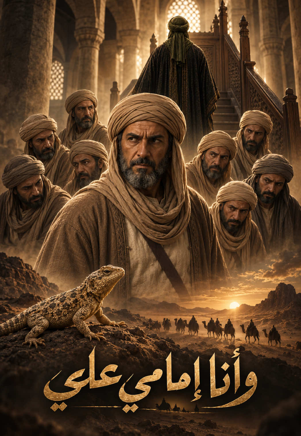 وَأَنَا إِمَامِي عَلِيّ 🤍 تروي المصادر أنَّ أميرَ المؤمنين عليَّ بن أبي طالب عليه السلام أمر أصحابه بالمسير من الكوفة إلى المدائن، فتخلَّف عن الجيش ثمانيةُ نفر، وكان من بينهم عمرو بن حريث والأشعث بن قيس وجرير بن عبد الله البجلي، ومعهم خمسة آخرون، وخرجوا إلى موضعٍ بالحيرة يُقال له الخورنق.  وبينما كانوا جلوسًا يتغدَّون، ظهر لهم ضبٌّ فصادوه، فأخذه عمرو بن حريث وبسط كفَّه وقال ساخرًا: «بايعوا هذا أمير المؤمنين»، فبايعه السبعة وكان عمرو ثامنهم، ثم أطلقوه وارتحلوا للحاق بالجيش. وتذكر الرواية أنهم قالوا مستهزئين إنهم خلعوا عليًّا وبايعوا مكانه ضبًّا.  وفي يوم الجمعة وصلوا إلى المدائن، ودخلوا المسجد وأمير المؤمنين عليه السلام يخطب على المنبر. فلما رآهم قال للناس إنه سمع رسول الله ﷺ يسرُّ إليه من العلم، ثم تلا قول الله تعالى: ﴿يَوْمَ نَدْعُو كُلَّ أُنَاسٍ بِإِمَامِهِمْ﴾ سورة الإسراء – الآية 71 ثم أقسم أنَّ ثمانية نفر سيُبعثون يوم القيامة وإمامهم ضبٌّ، وقال: «ولو شئت أن أسمّيهم لفعلت». فتغيّرت ألوان القوم، وتذكر الرواية أن عمرو بن حريث أخذ يرتجف خوفًا وحياءً.  وهنا كانت الرسالة… قد يختار الإنسان إمامه بفعله قبل أن يختاره بلسانه. وَأَنَا إِمَامِي عَلِيّ. 🤍 📚 المصادر: • بصائر الدرجات – محمد بن الحسن الصفّار، ص326. • بحار الأنوار – العلامة محمد باقر المجلسي، ج41، ص287.  • سيرة أمير المؤمنين (ع) – الشيخ علي الكوراني العاملي، ص268، ناقلًا الرواية ومشيرًا إلى بصائر الدرجات.  ملاحظة: هذا الفيديو معالجة فنية للرواية باستخدام الذكاء الاصطناعي، وقد أُضيفت بعض المشاهد والتفاصيل الحوارية لخدمة السرد السينمائي، وليست جميعها نصًّا حرفيًّا من الرواية #CapCut #اكسبلور #fyp #العراق #الشعب_الصيني_ماله_حل😂😂 