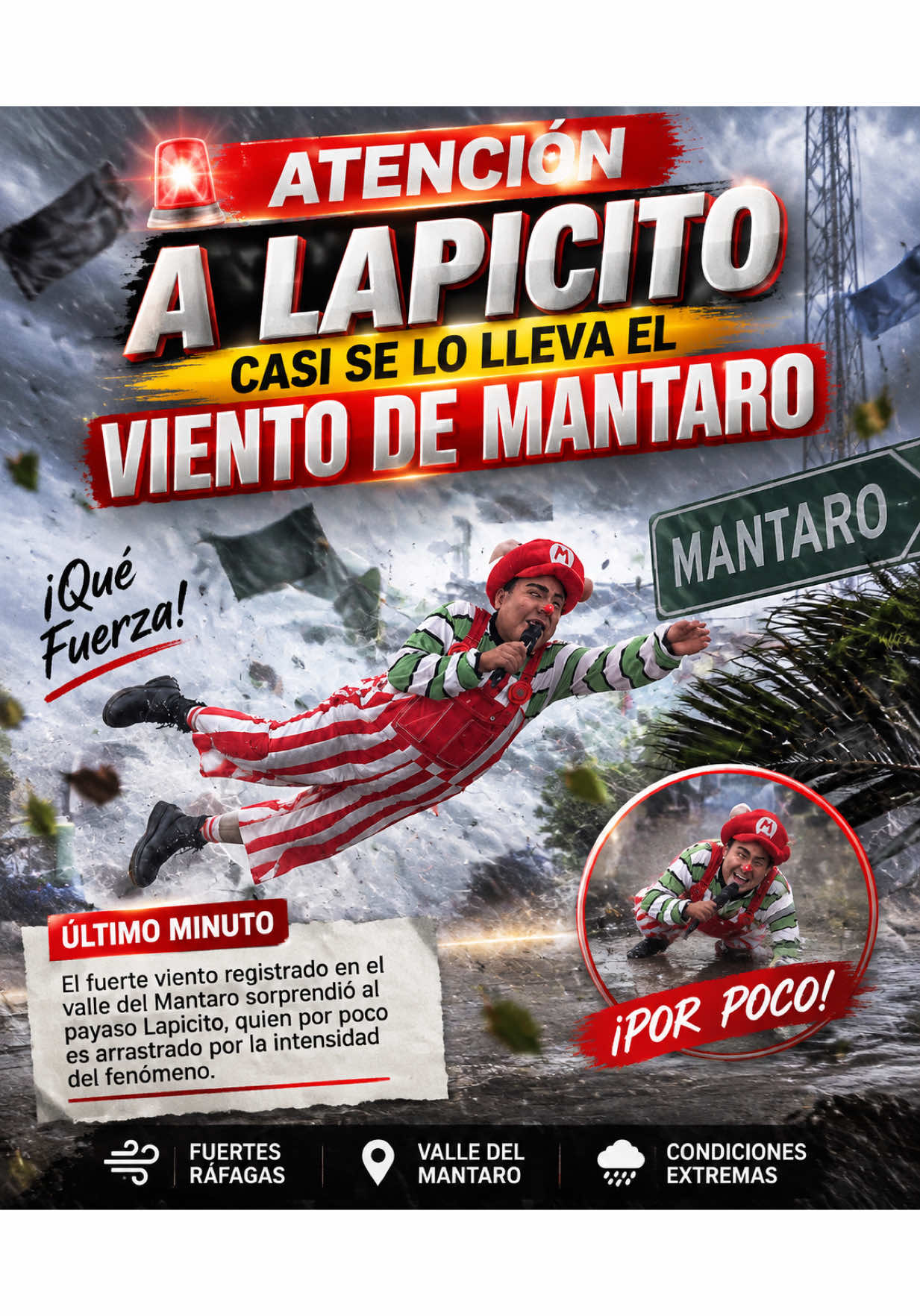 Atención 🚨🚨 a Lapicito casi se lo lleva a el viento de Mantaro 🚨🚨😱😱😱 #comedia #viral #pichari_vraem💚 #fyp #chiste 