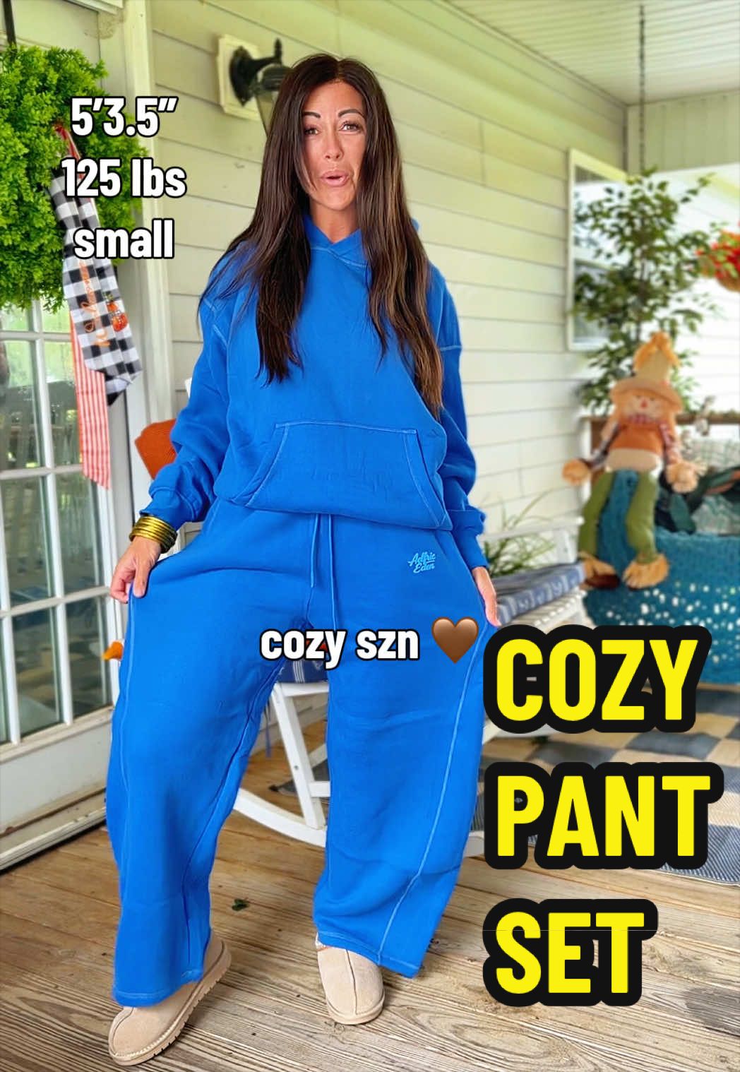 i did the baggy style 🥰💙 #sweatpants #sweatshirt #cozy #fashion #fyp 