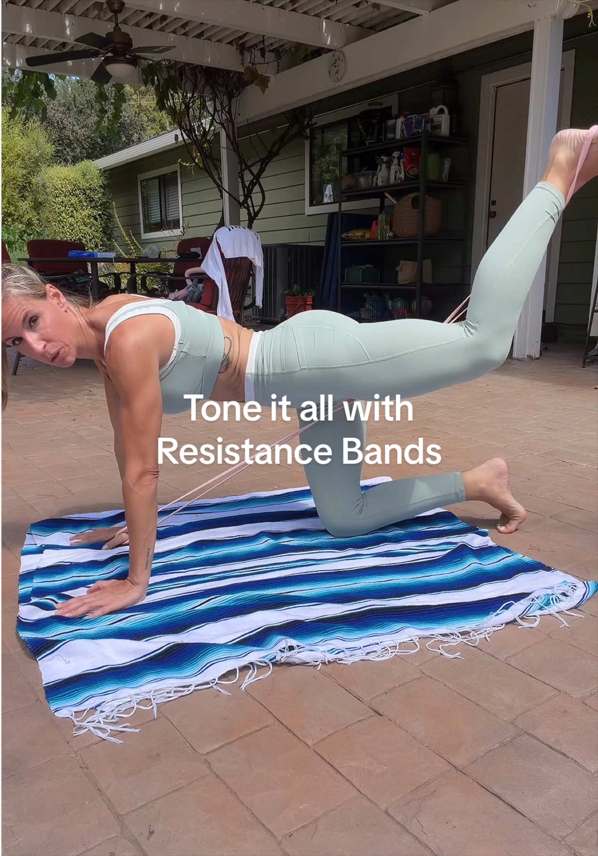 Resistance bands are the best way to tone and strengthen your body while protecting your joints. I love how many different workouts you can do and target the entire body, plus it’s so easy to take anywhere with you!  #sohochic #tiktokshopcreatorpicks #fitover40 #resistancetraining #athomeworkout 