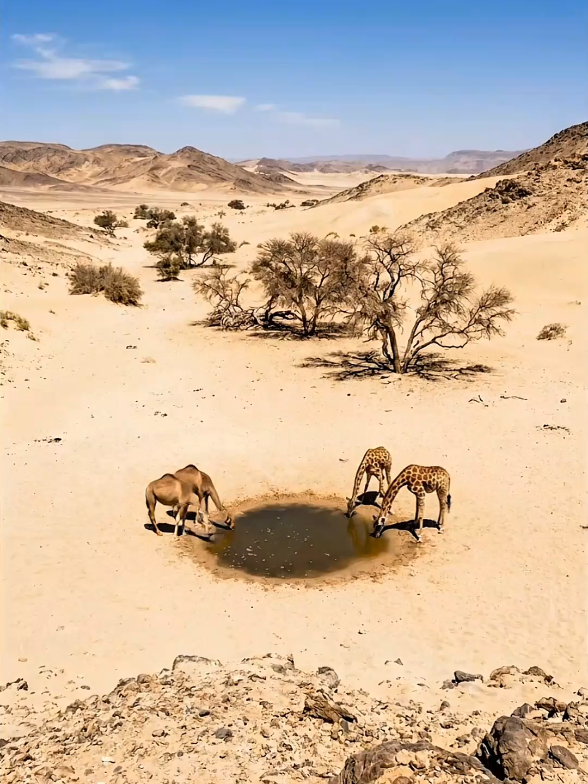 Watch Wildlife Turn This New Spot Into Their Favorite Stop! 👀🐾  #desert #fyp #oasis #treanding #creatorsearchinsights 