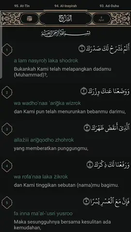“Sesungguhnya bersama kesulitan ada kemudahan.🖤 Semoga Surah Al-Insyirah menenangkan hati dan menguatkan langkah kita. 🤲✨ #SurahAlInsyirah #MurottalQuran #Quran #PengingatDiri #FYP