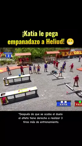 Heliud y su relación con las empanadas 😅😁 No es la primera vez que le pegan por accidente 😂 #heliudpulido❤👑  #katiagallegos🏀  #adrianleo⚾💙🔥  #exatlonmexicot10🇲🇽 #fypシ゚viral 