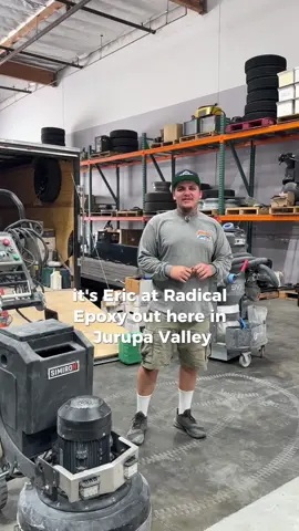 Jurupa Valley warehouse job done in one day 💯 Not sure if your concrete qualifies? It probably does — DM us and we’ll tell you in 24 hours. #epoxyfloors #jurupavalley #commercialepoxy #concretecoating #radicalepoxy 