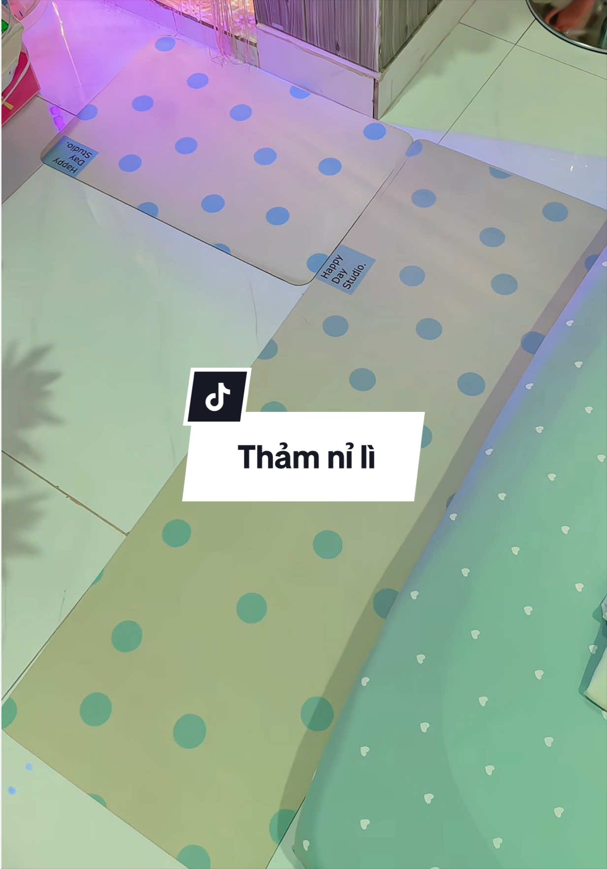 Bà nào mê chấm bi hông nè😍 #thamnili #thamxinh #decor #xuhuong 