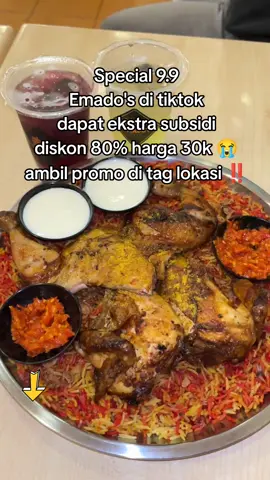buruan guys ambil promo emado's voucher tiktok. biar dapet harga murah.  #promomakanharian #promoemadosterdekat #emadospromotiktok #promoemados #tiktokgogaspol 