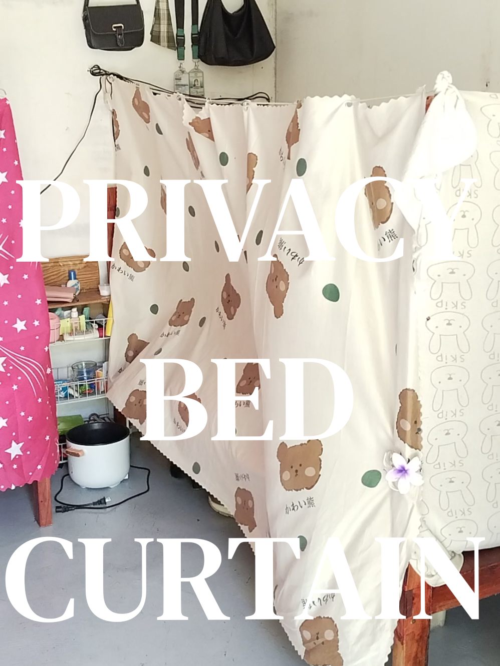 dormitory bed curtain for those student nga nag boarding house ord dorm. It is a perfect protection and for privacy.  #buy1take1 #bedcurtain #dormessentials #privacycurtain #curtain 