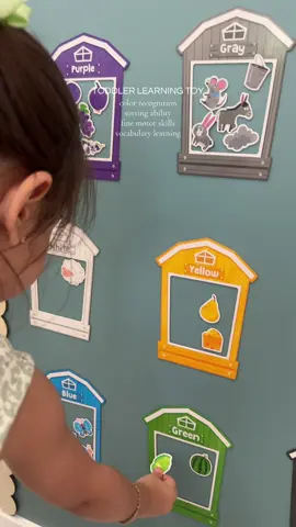 Learning through play 🧸✨  Magnetic sorting toy 🔗 in bio (@Amazon under “Toddler Learning”) #toddlerlearning #learningtoysfortoddler #educationaltoysforkids #magnetictoysforkids #learningactivities 