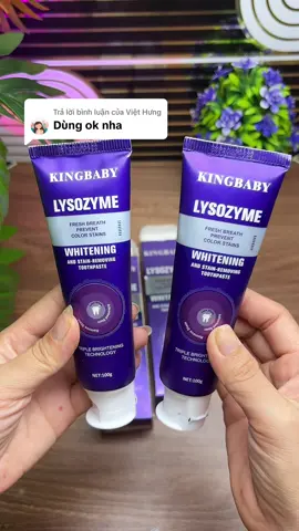 Trả lời @Việt Hưng Kem đánh kingbaby hỗ trợ trắng răng thơm miệng ngừa sâu răng #mecutytaphoa #kemdanhrang #kemdanhrangkingbaby #kingbaby 