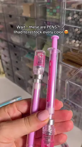 These viral syringe pens are finally back in stock 💉✨ Blue, black & pink — and I’m organizing 100+ of them for Cutie Supply! Which color would you grab first? 👀 #CutieSupply #AestheticStationery #CutePens #StationeryAddict #RestockWithMe