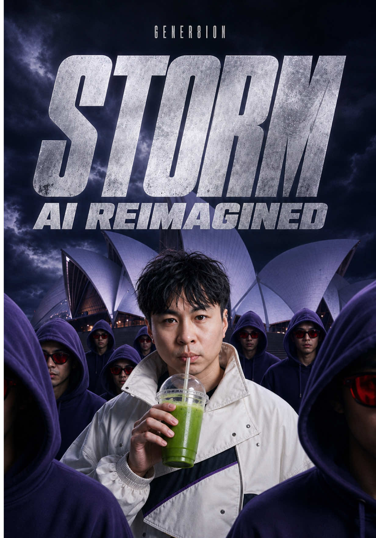 My take on the STORM trend — putting myself inside the music video with Higgsfield Genjutsu’s Motion Transfer. Purple crew. Sydney Opera House. Matcha in hand.  Original: GENER8ION – STORM starring Yung Lean Want the prompt? DM me “Storm” 📩