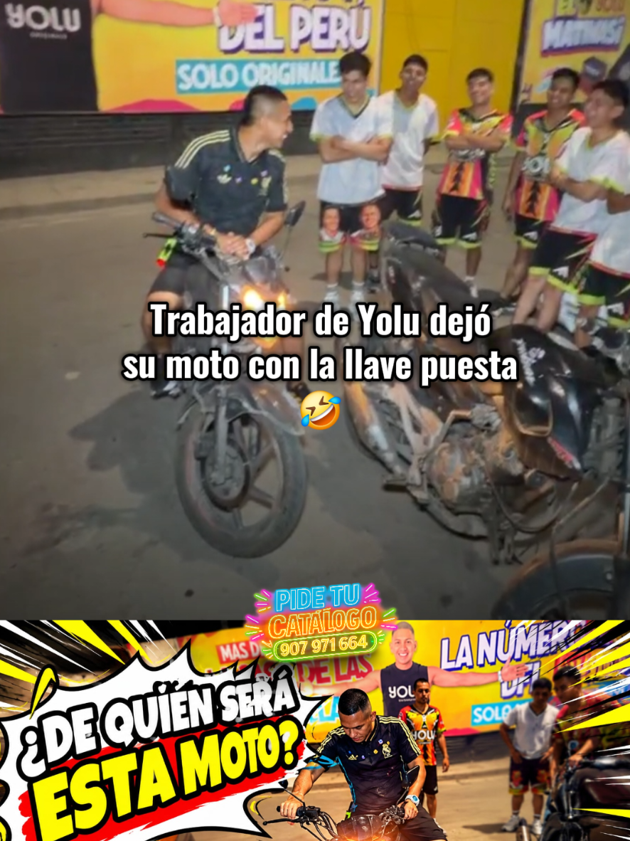 Trabajador de Yolu dejó su moto con la llave puesta 🤣 #tioyolu #trabajadores #motosperu #yolu #huanuco_perú🇵🇪 