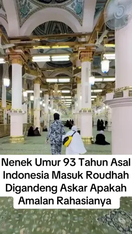 Nenek Umur 93 Tahun Masuk Roudhah di gandeng askar #umrah #mekkah #raudhah #fyppppppppppppppppppppppp #viraltiktok 