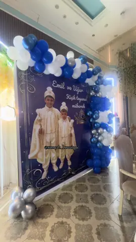 💙 Balaca şahzadənizin özəl günü * 👑 Şahzadənizin sünnət mərasimi * ✨ Bu gözəl günə xüsusi dekor * 💫 Xüsusi gününüzə xüsusi toxunuş * 🎉 Sevincinizə rəng qataq * ✨ Unudulmaz günlər üçün möhtəşəm dekor#keşfet#sünnetdekoru##fypp💙
