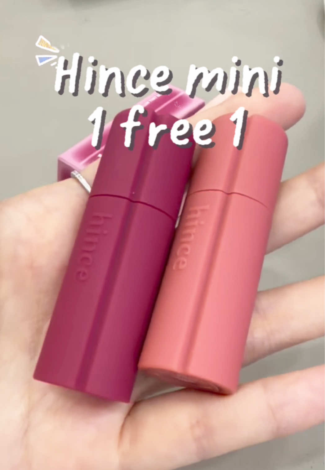 1 แถม 1 ลิป hince mini เบลอปากได้ดีมาก ต้องเก็บให้ครบทุกสีจริงๆ #ป้ายยาtiktok #gochek #ลิปสติก #hince #แต่งหน้า 