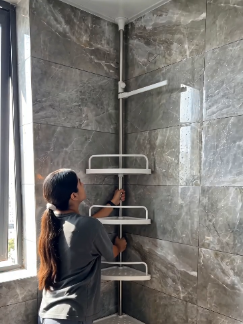 Lo mejor: no tuve que perforar las paredes para instalarlo.#TikTokShopMexico#OrganizadorDeDucha#EstanteDeDucha#EsquineroDeBaño#OrganizadorDeBaño