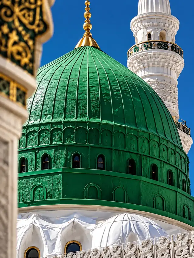 ✨️🥀صَلَّى ٱللَّٰهُ عَلَيْهِ وَآلِهِ وَسَلَّمَ 🥀✨️ Filming the Prophet's Mosque: Tips for Capturing Its Grandeur Want to capture the awe of Masjid Al Nabawi in your next video? This sacred spot hits different—here’s how to film it right. Here are some tips for smooth, focused shots that highlight the tranquil, grand feeling of the Prophet's Mosque: ✨ Viral clips use slow pans over the architecture and lighting to show reverence and draw viewers in instantly. 🌿 Film close-ups of the beautiful arches or green domes, using soft, uplifting background music to set the mood. 🕌 Show a wide, clear view of the main prayer hall—that moment of quiet beauty is the peak! What’s your favorite part of this holy place? #madinah #masjidalnabawi #islamicreels #faithjourney #grownmyaccount 