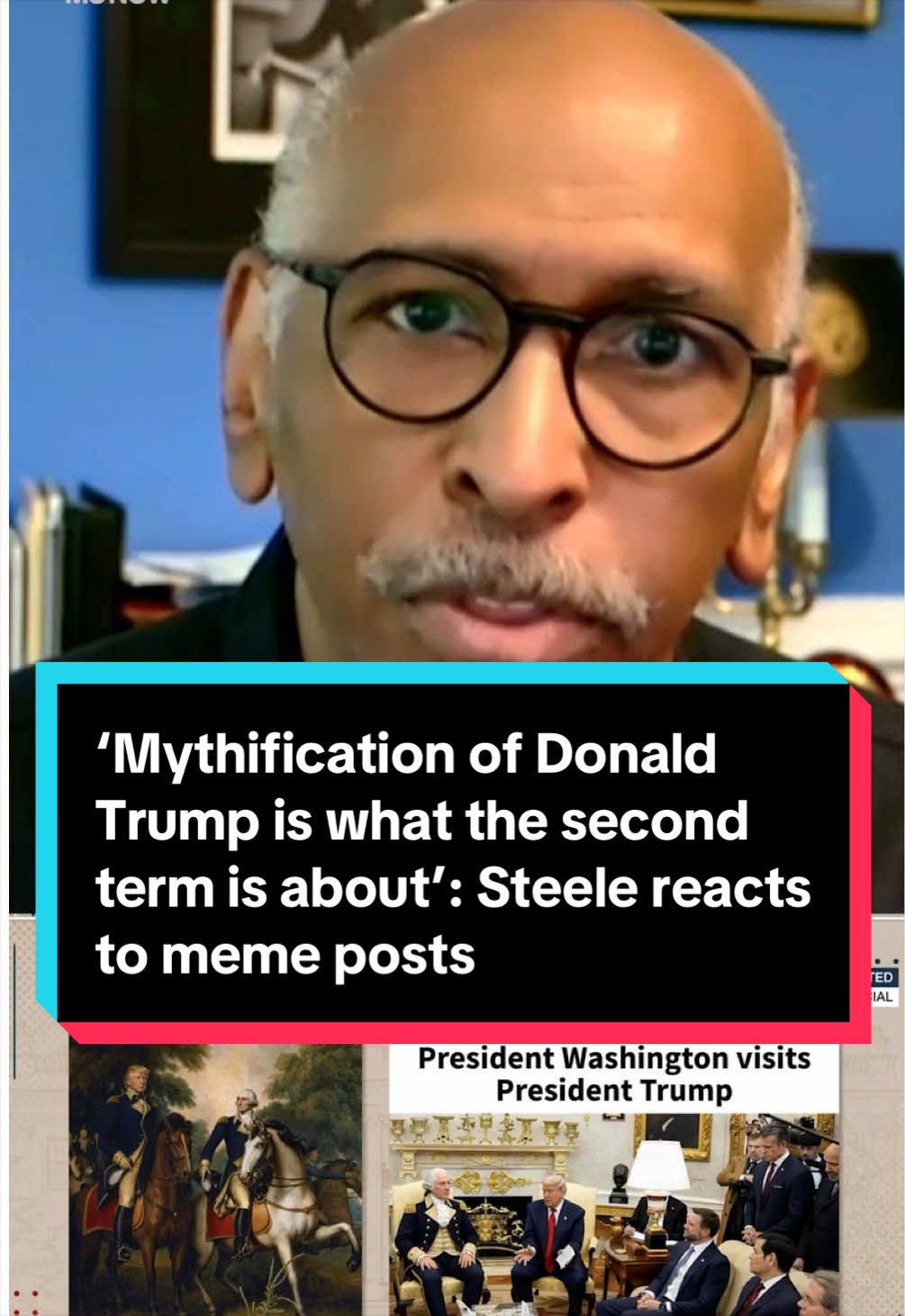 President Trump posted a slew of images on Truth Social about renaming New Mexico, owning the moon, George Washington visiting him, and more. Host of MS NOW's 