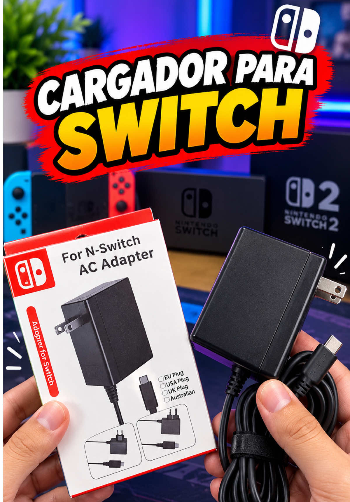 ⚠️ Ojo con el cargador que usas en tu Switch 🎮 #nintendoswitch #nintendo #nintendoswitch2 