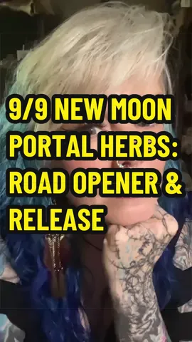 Here’s a quick breakdown of herbs for releasing & road opening for the new moon portal. #newmoon #portal #99 #witch #spirituality 