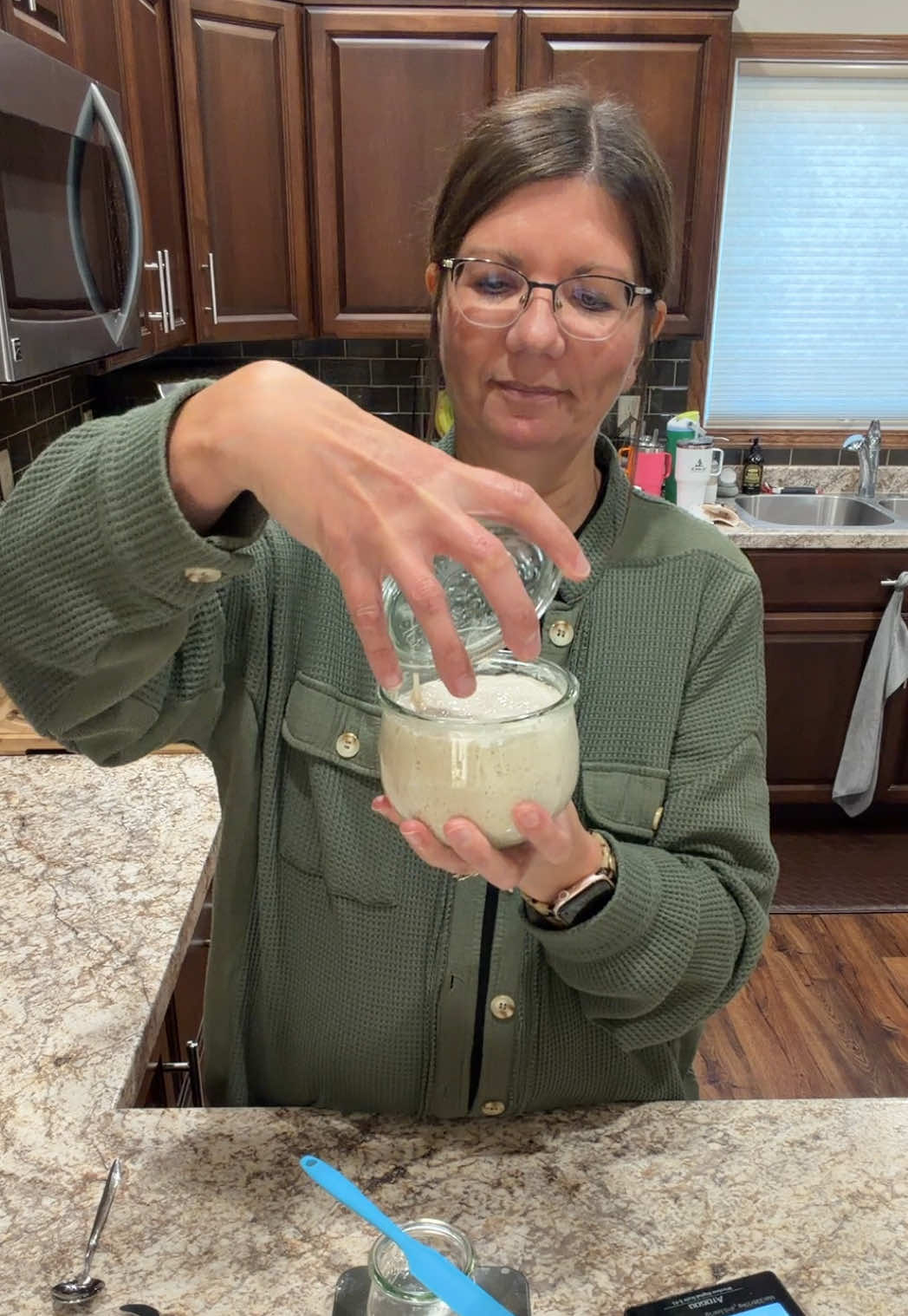 Time to rescue my starter from the fridge. #sourdoughbread #bread #sourdough #sourdoughforbeginners #sourdoughstarter 
