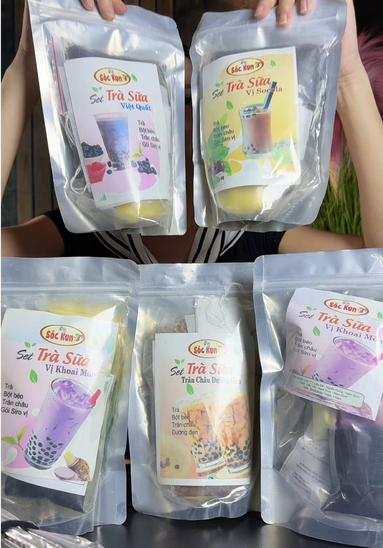 Combo 5 set trà sữa Sockun