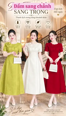 váy đi dự tiệc đám cưới u 50 sang chảnh cho mẹ trung niên che bụng mỡ đẹp 2026 dài qua gối #damditiecsangchanh #damditiec #vaychometrungnien #hottrend 
