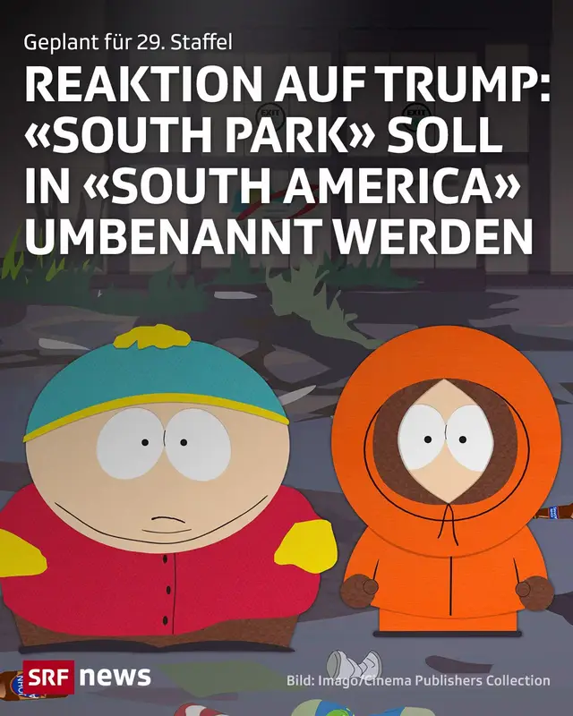 Als Reaktion auf die Umbenennung mehrerer Orte durch US-Präsident Donald Trump haben die Erfinder von «South Park» ihrer satirischen Zeichentrickserie einen neuen Namen gegeben. «Inspiriert vom Mut und Patriotismus von Apple und Google ändern wir den Namen von ‹South Park› zu ‹South America›», erklärten die Serien-Schöpfer, Trey Parker und Matt Stone, auf X. Die Social-Media-Profile tragen bereits den neuen Namen.   Trump hat in seiner zweiten Amtszeit immer wieder zum Mittel von geografischen Umbenennungen gegriffen. So taufte er den Golf von Mexiko in «Golf von Amerika» um und ordnete die Umbenennung des Lake Ontario in «Lake America» an. Google und Apple benannten in ihren Kartendiensten in den USA beide Orte um. Am Wochenende brachte Trump auf Truth Social eine neue Idee ins Spiel: Aus dem US-Bundesstaat New Mexico könnte «New America» werden. #southpark #trump #srfnews #srf #news 