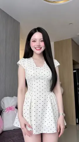 Váy chấm bi cho nàng #xuhuong #thoitrangnu #phoidoxinh 
