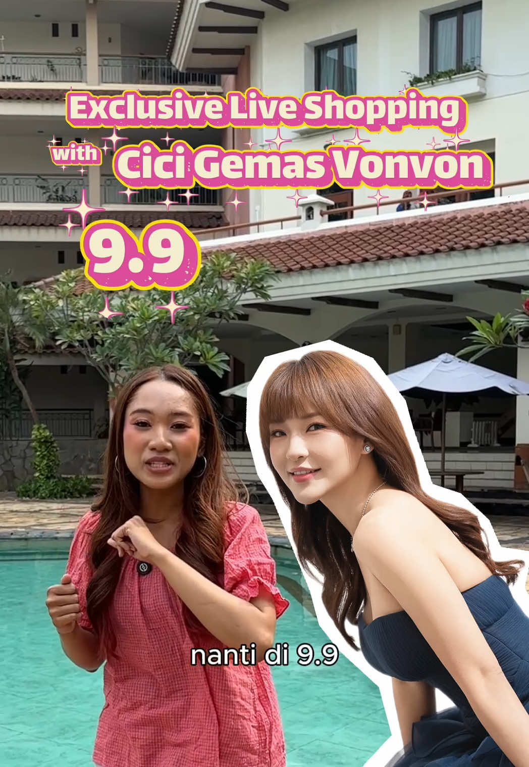 EXCLUSIVE LIVE SHOPPING 9.9 MALAM INI JAM 20.00 - 22.00 WIB 🤩‼️ Exclusive Live Shopping bareng @CICI GEMAS MALAM INI BANGET yang pastinya bakal banyak banget promo dan FREE GIFTnya 😍❤️  Jangan sampai ketinggalan keseruan live shopping bareng Cici Gemas Vonvon, ShaPeeps 🤗 #doubledate #liveshopping #promo99 #sashahaircolorant #sasha 