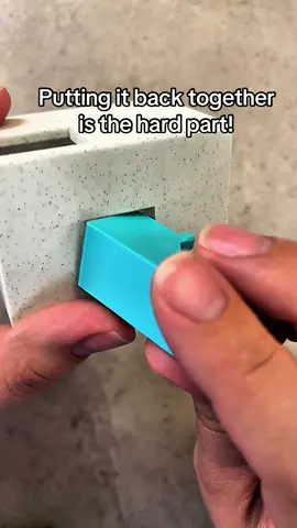 It all comes apart in one movement but putting it back together is where the difficulty lies. You have to fit the pieces into the box so that no piece sticks out. Minima Slider Puzzle ##puzzlesolving##puzzle##puzzles##puzzlemaster##saskatoon