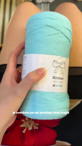 Je crochète partout, même dans le train ✨ Je voulais me faire un sac mais bon, c'était pas gagné 😅